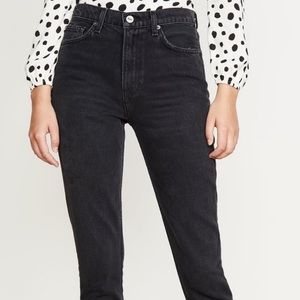 Black reformation julia high cigarette jeans